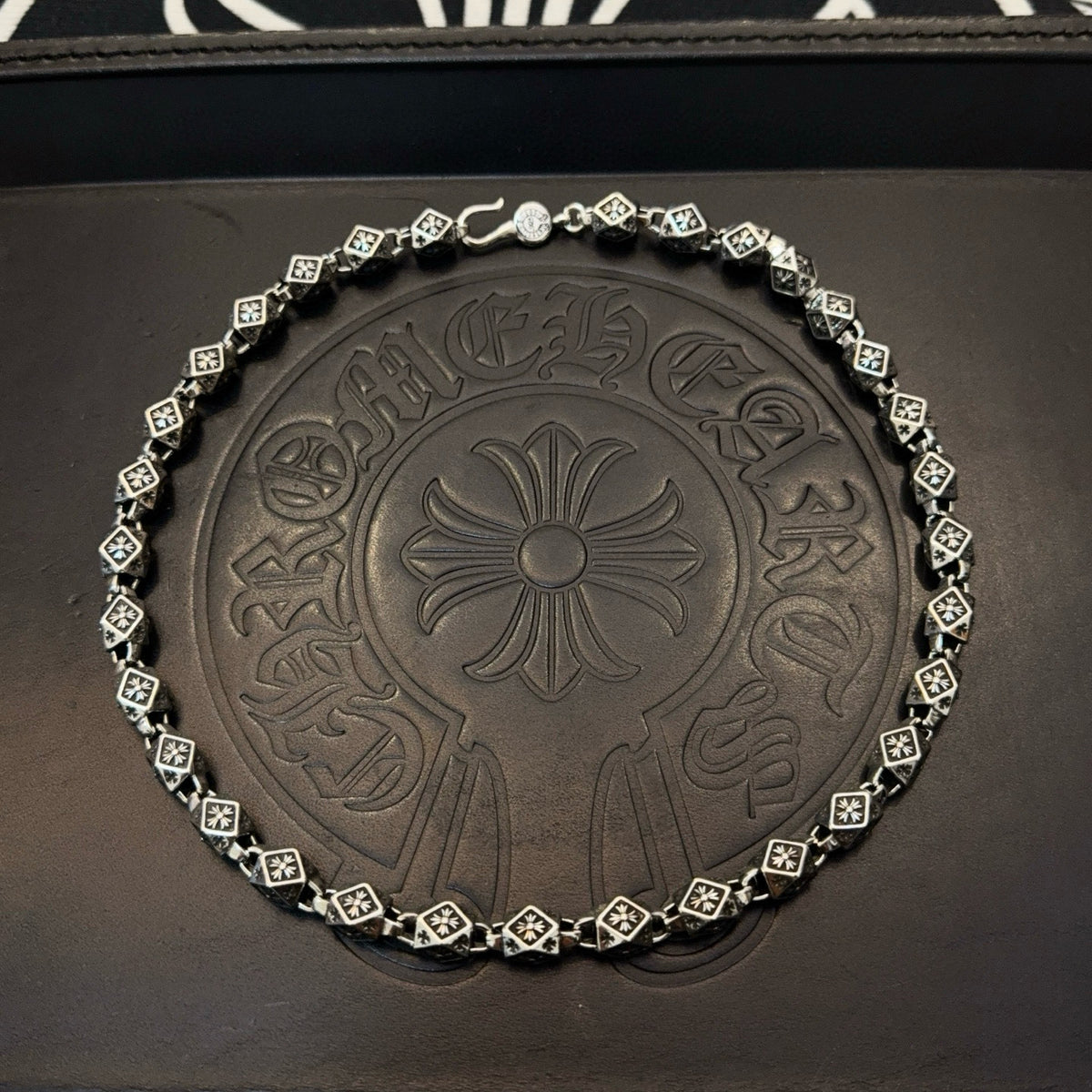 antique cross Necklace for men - alternate angle view 5