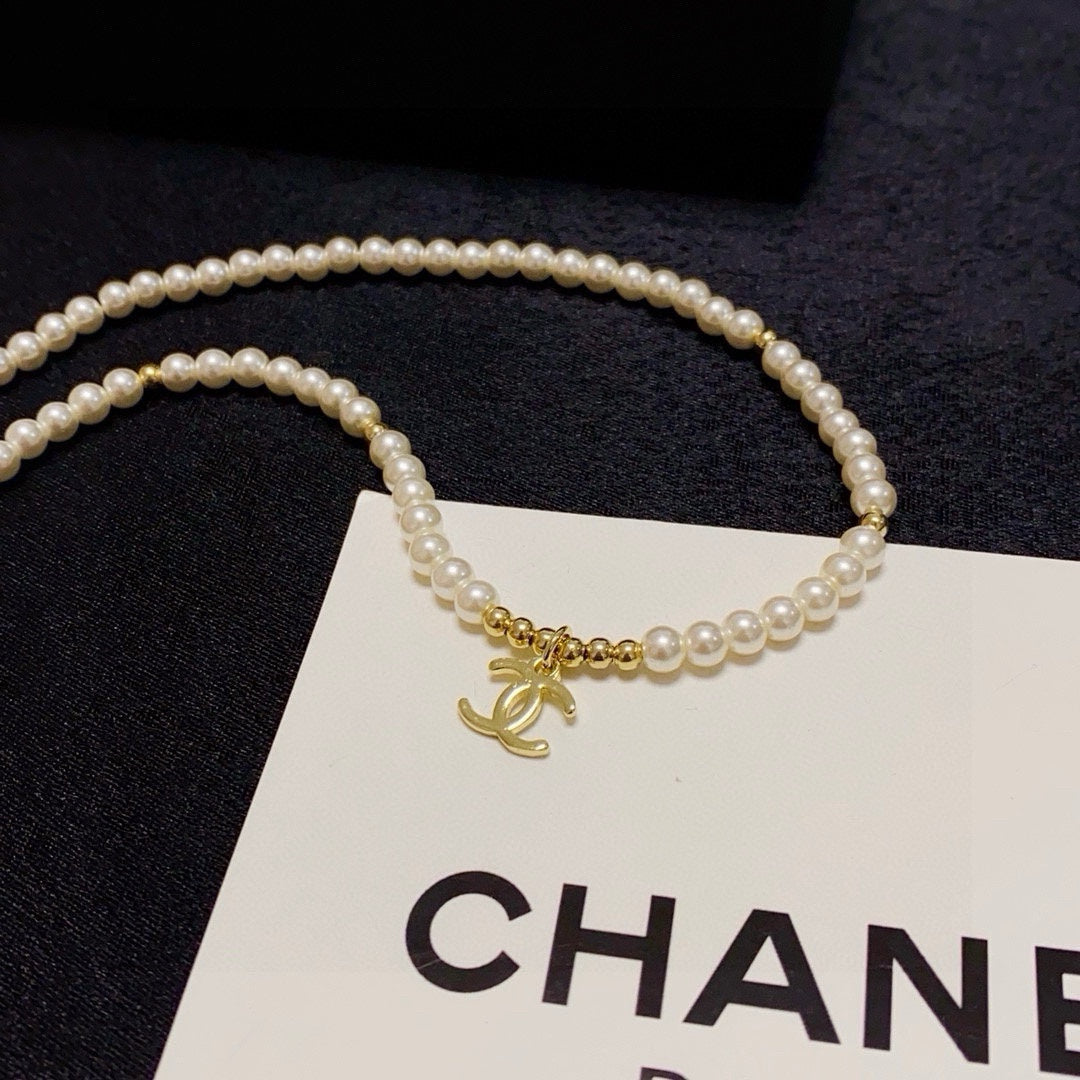 pearl letter Pendant for women - alternate angle view 5
