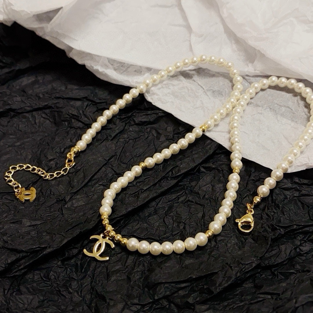 pearl letter Pendant for women - alternate angle view 8