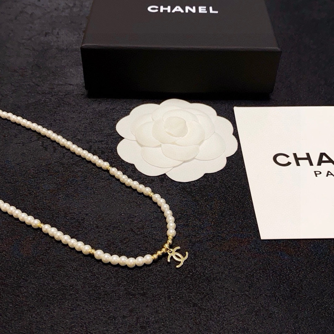 pearl letter Pendant for women - alternate angle view 4