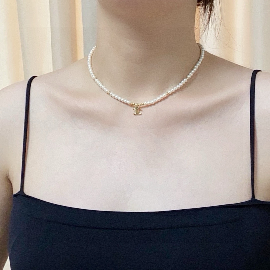 pearl letter Pendant for women - product detail view