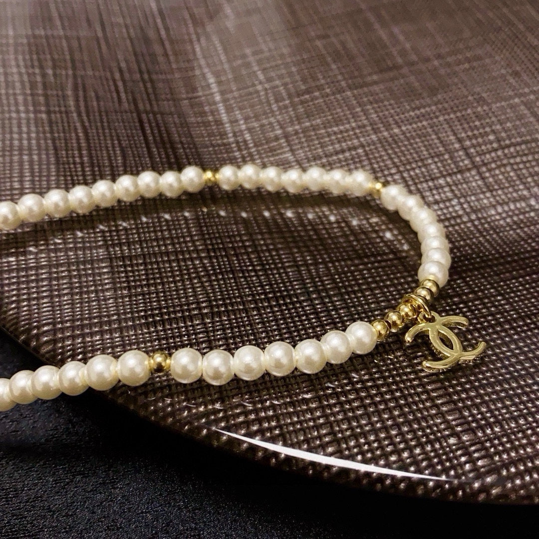 pearl letter Pendant for women - alternate angle view 7