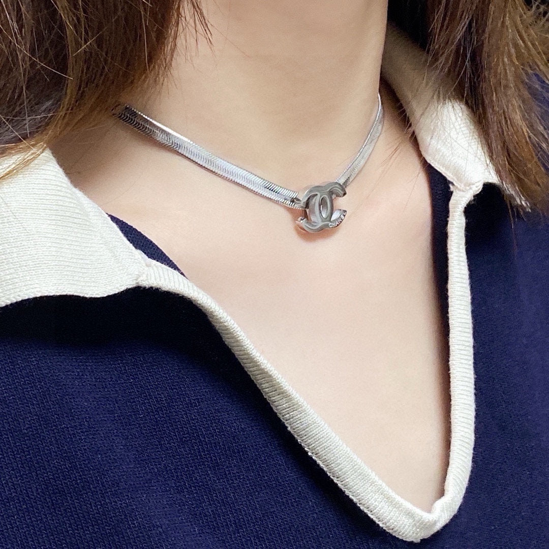 red snake Necklace for women - product detail view