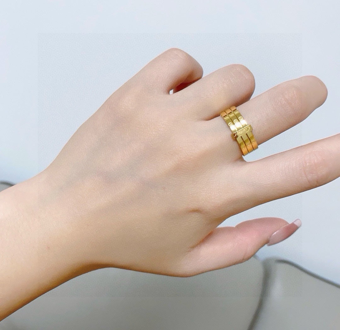 white minimalist Ring for women - product detail view