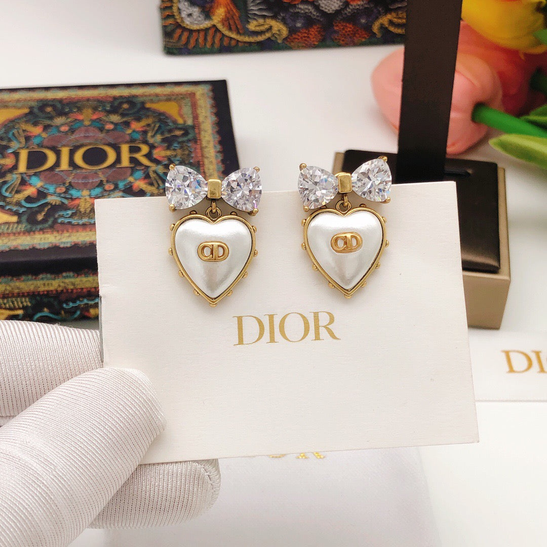 heart Stud Earrings for women - alternate angle view 2