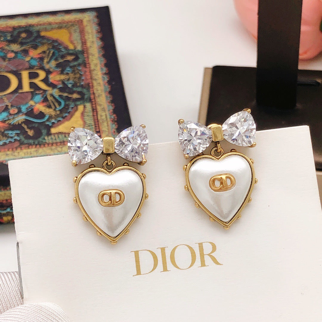 heart Stud Earrings for women - alternate angle view 3