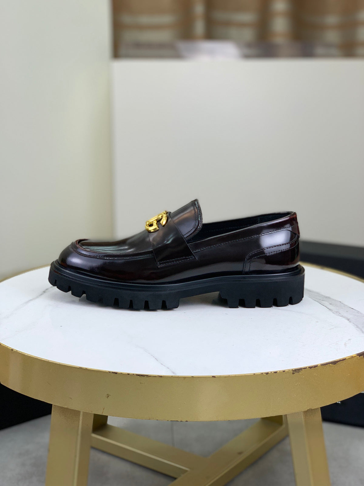 Dolce & Gabbana DG Men's Slip-On Moccasin Loafers with Metal Detail