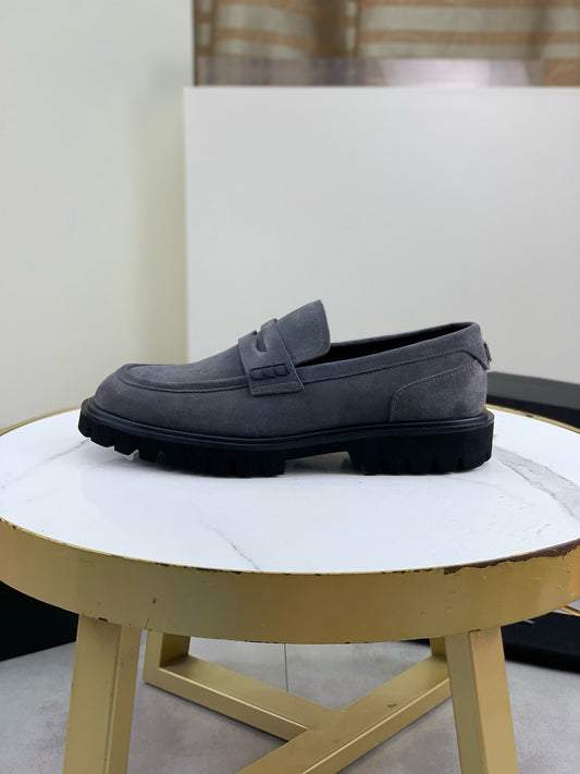 Dolce & Gabbana DG Men's Slip-On Moccasin Loafers with Metal Detail