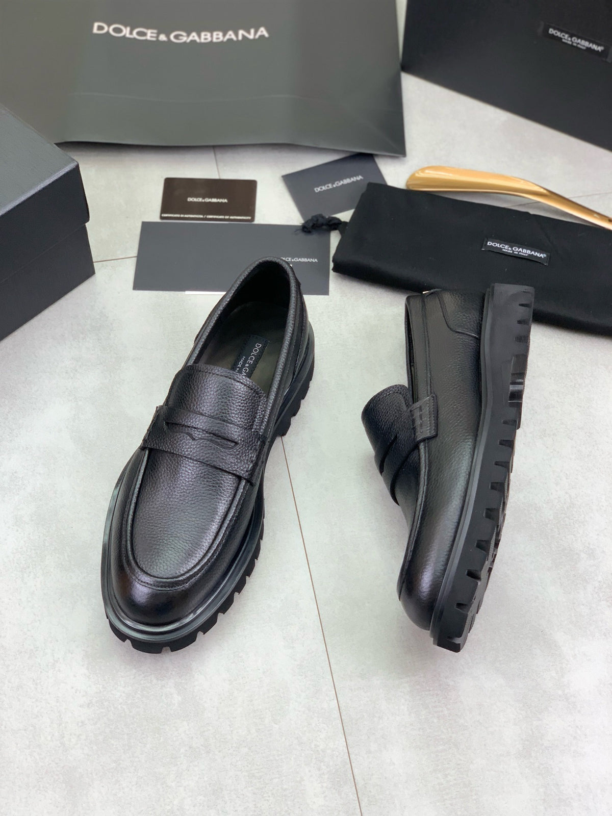 Dolce & Gabbana DG Men's Dress Shoes in Italian Patent Calfskin