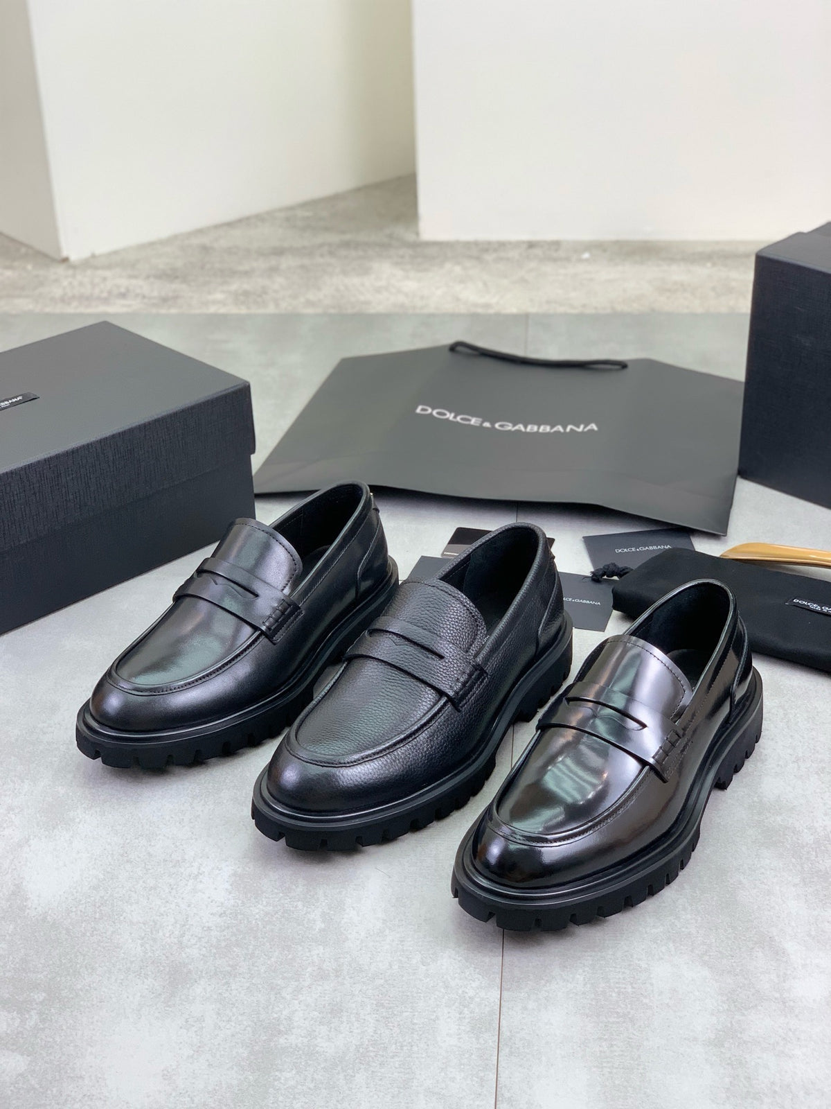 Dolce & Gabbana DG Men's Dress Shoes in Italian Patent Calfskin