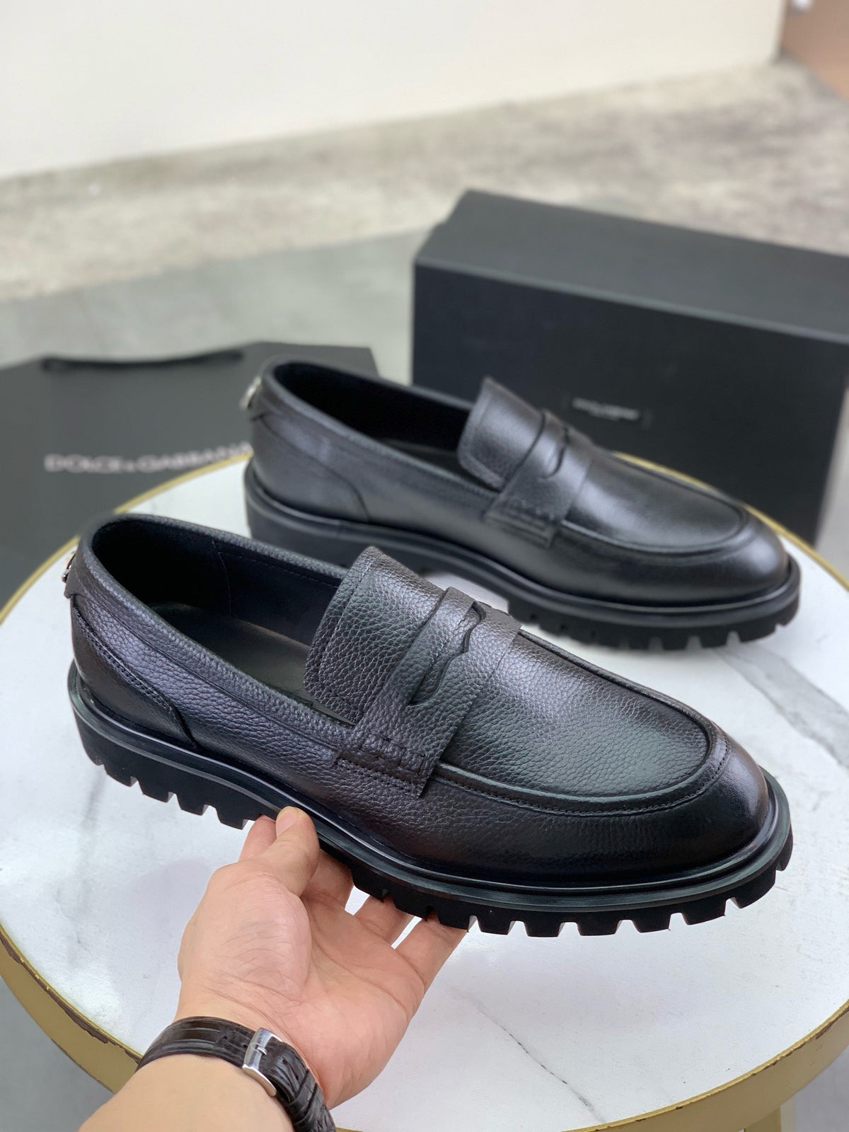 Dolce & Gabbana DG Men's Dress Shoes in Italian Patent Calfskin