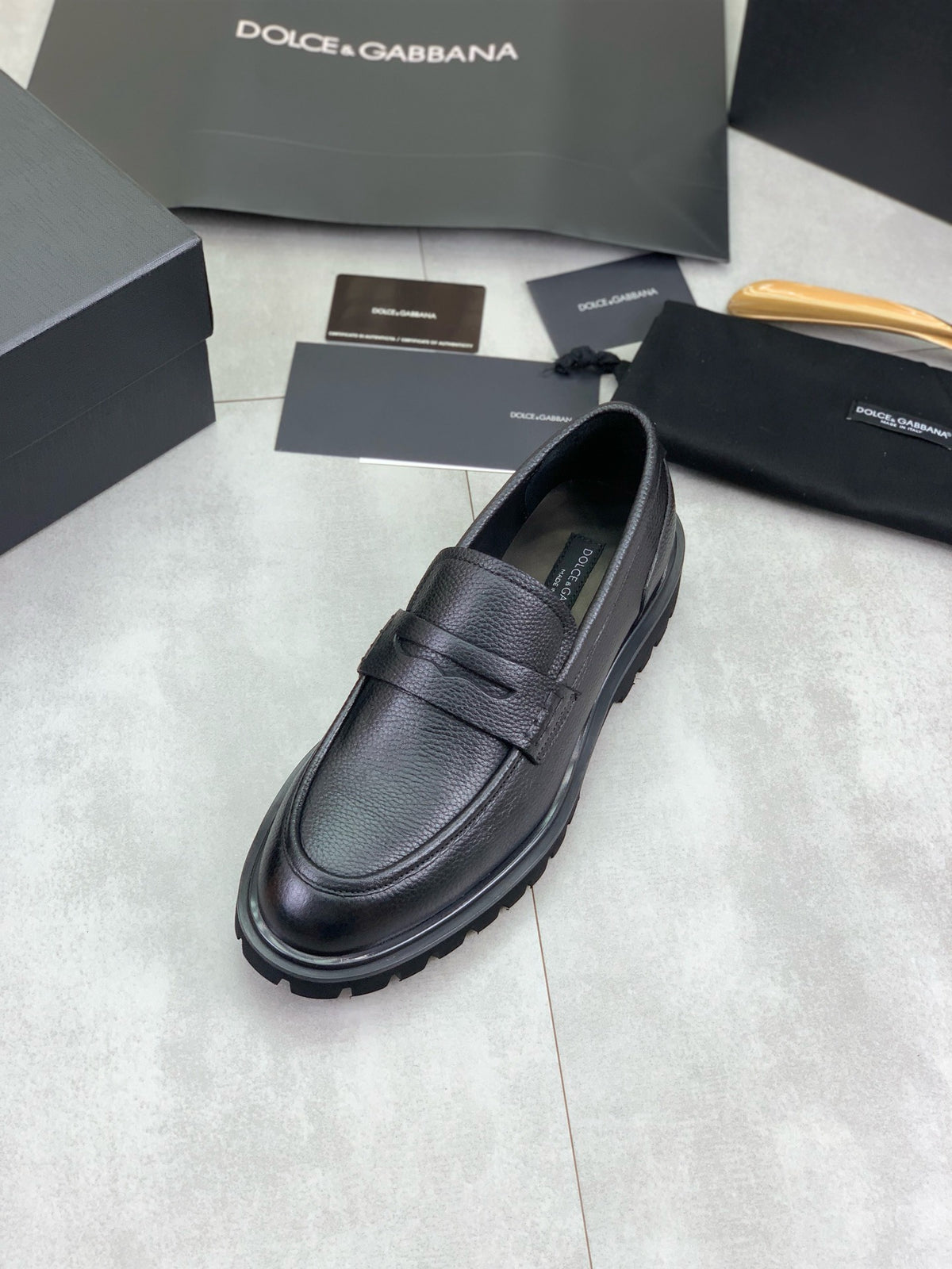 Dolce & Gabbana DG Men's Dress Shoes in Italian Patent Calfskin