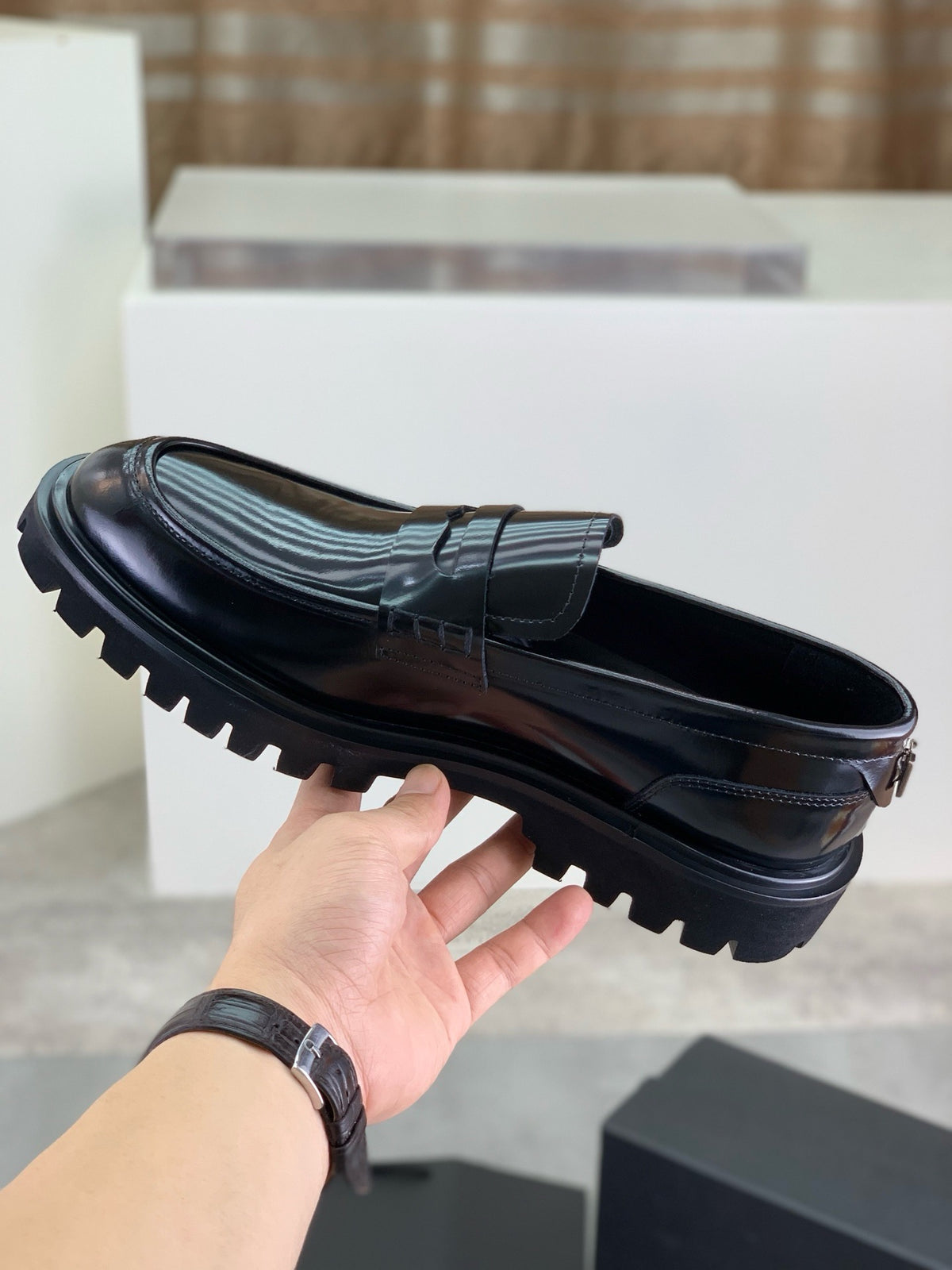 Dolce & Gabbana DG Men's Dress Shoes in Italian Patent Calfskin