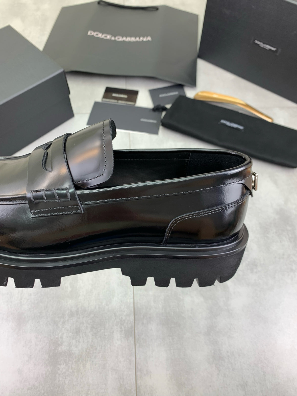 Dolce & Gabbana DG Men's Dress Shoes in Italian Patent Calfskin