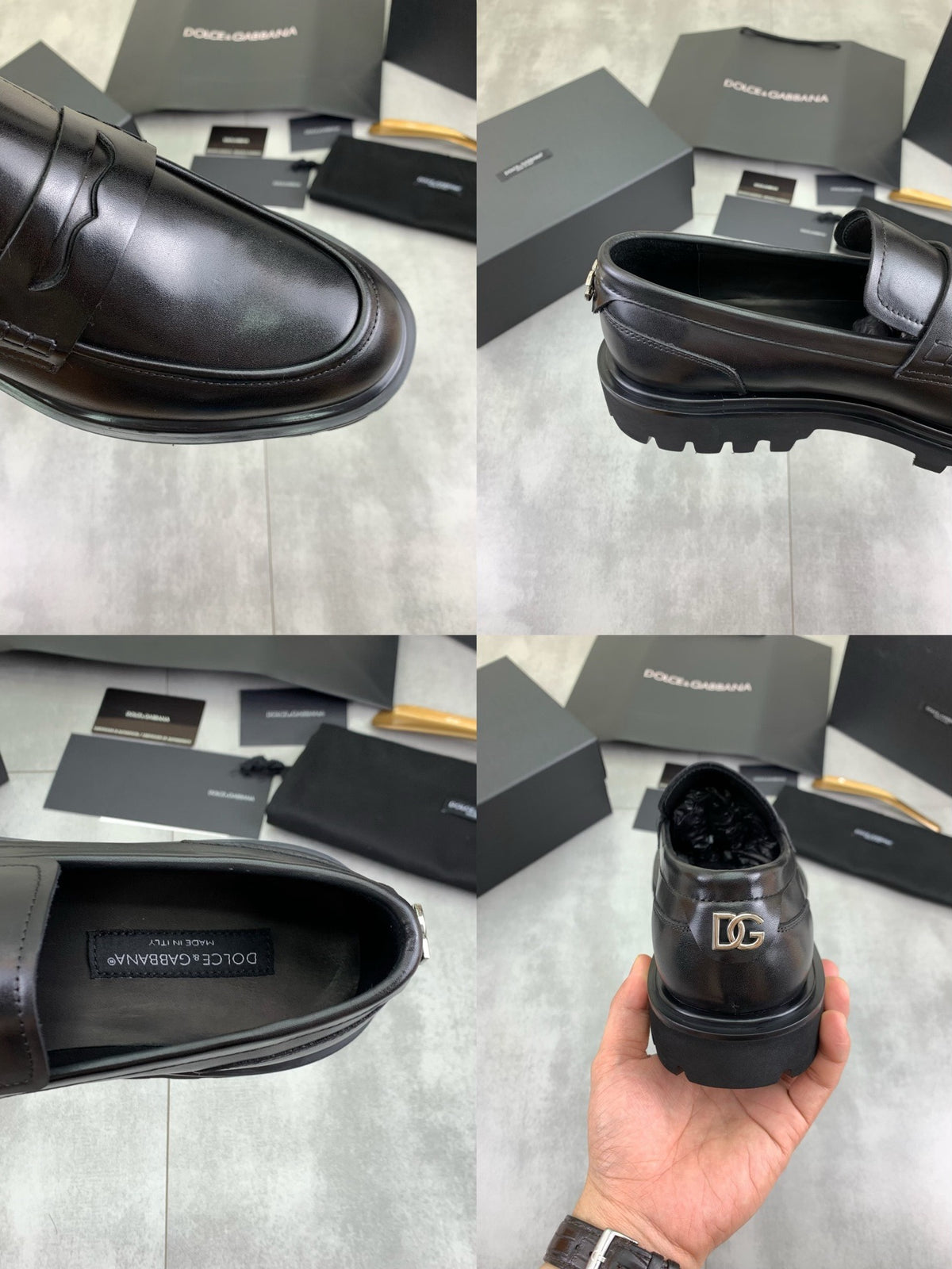Dolce & Gabbana DG Men's Dress Shoes in Italian Patent Calfskin
