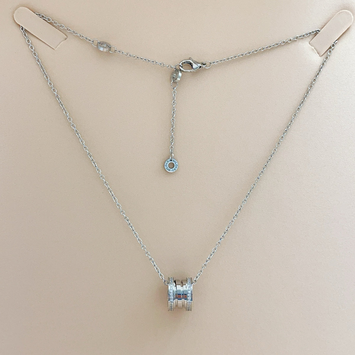 silver brass luxury Necklace for women - alternate angle view 4