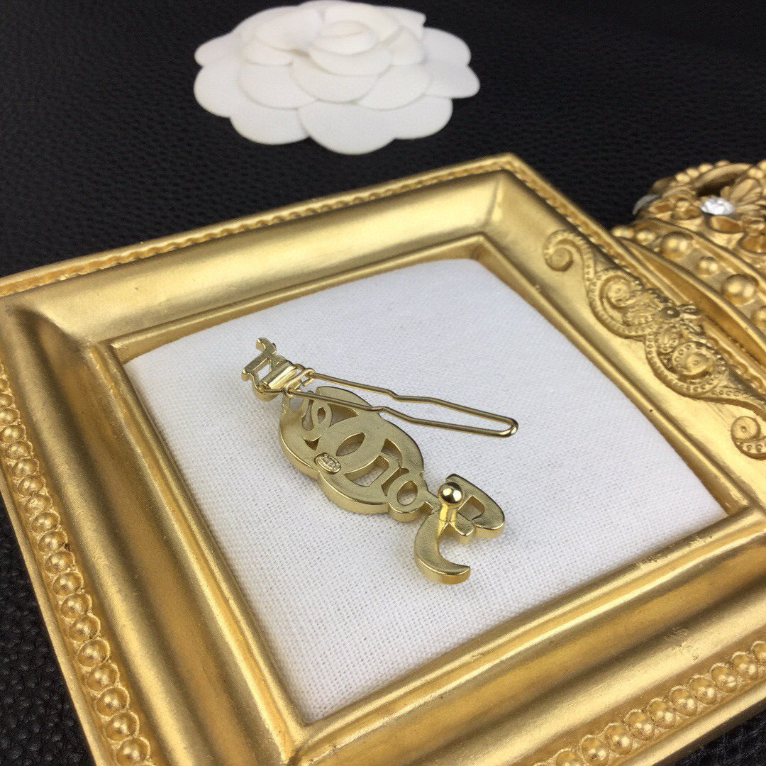 gold letter Hair Clip for women - alternate angle view 5