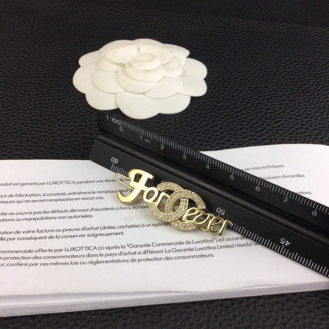 gold letter Hair Clip for women - alternate angle view 9