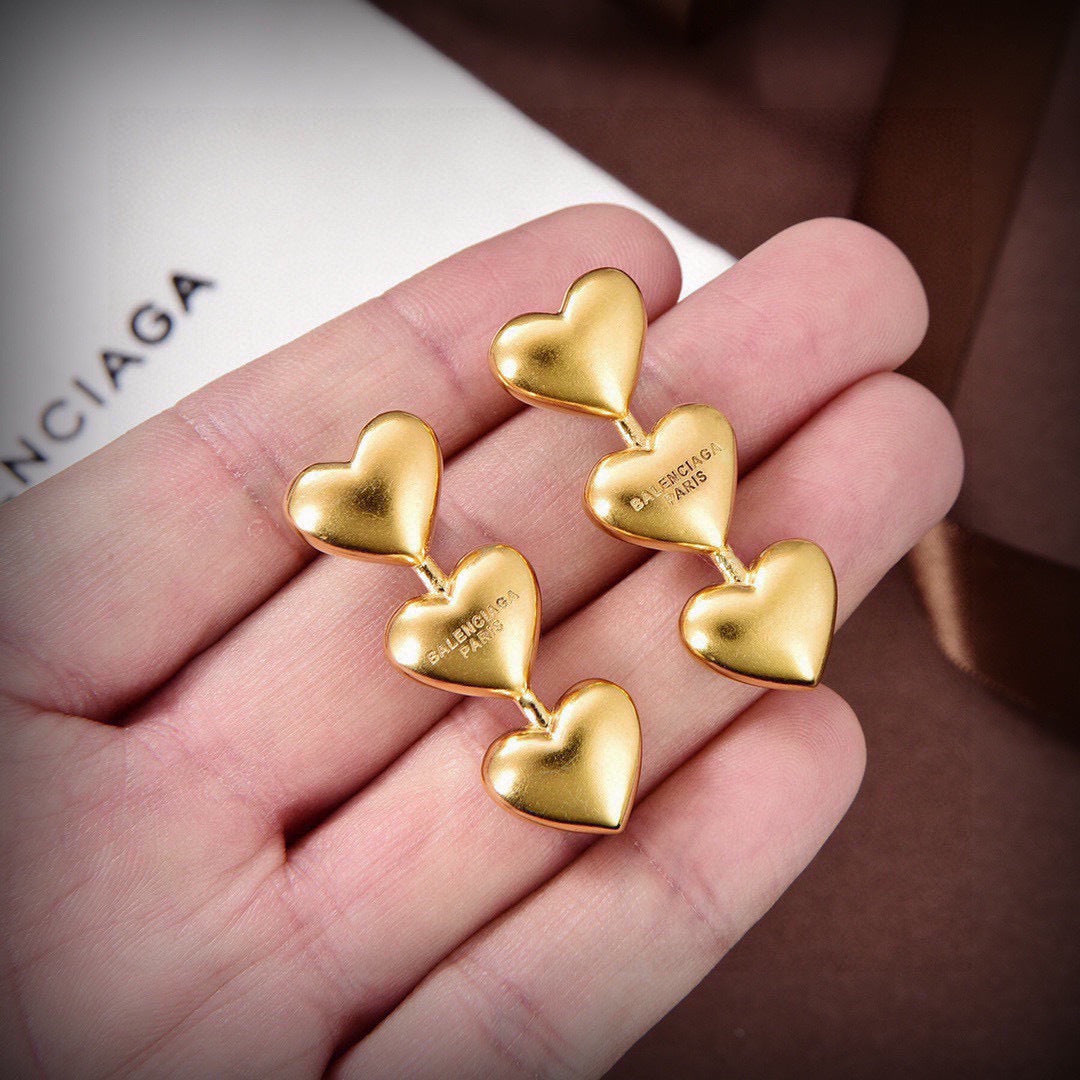 gold brass unique Drop Earrings for women - product detail view