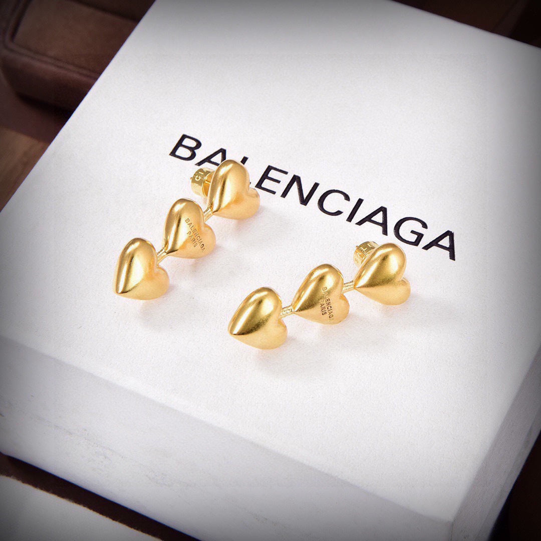 gold brass unique Drop Earrings for women - alternate angle view 3