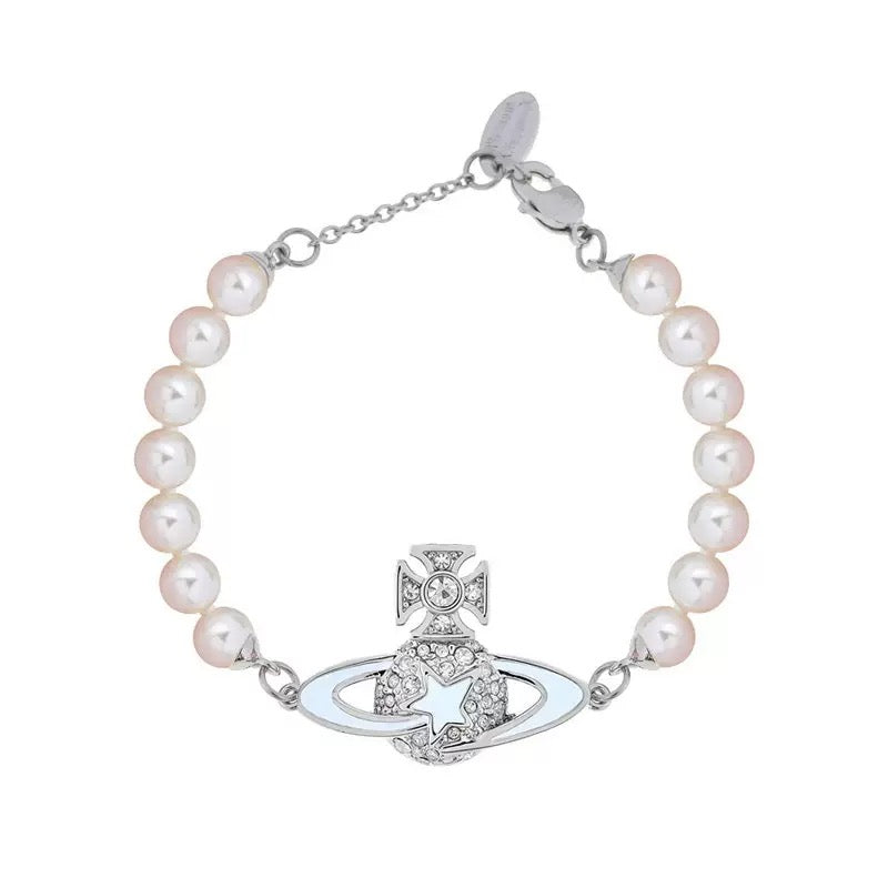 pink pearl Necklace for women - alternate angle view 2
