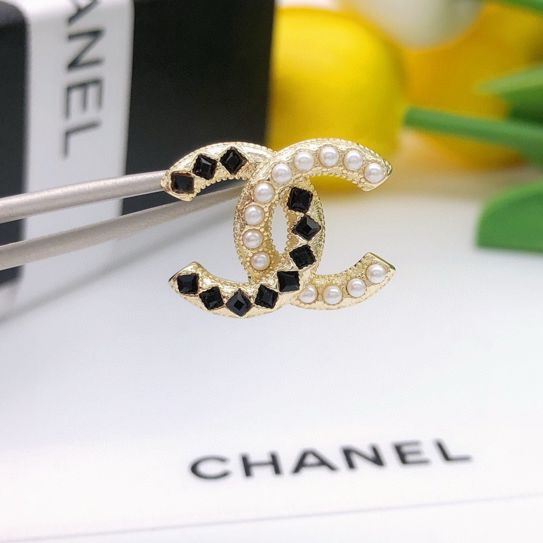 beige crystal Stud Earrings for women - alternate angle view 5