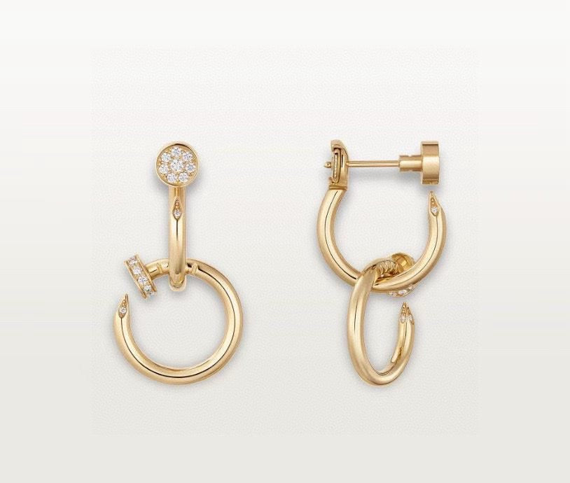 gold silver post Stud Earrings for women - alternate angle view 9