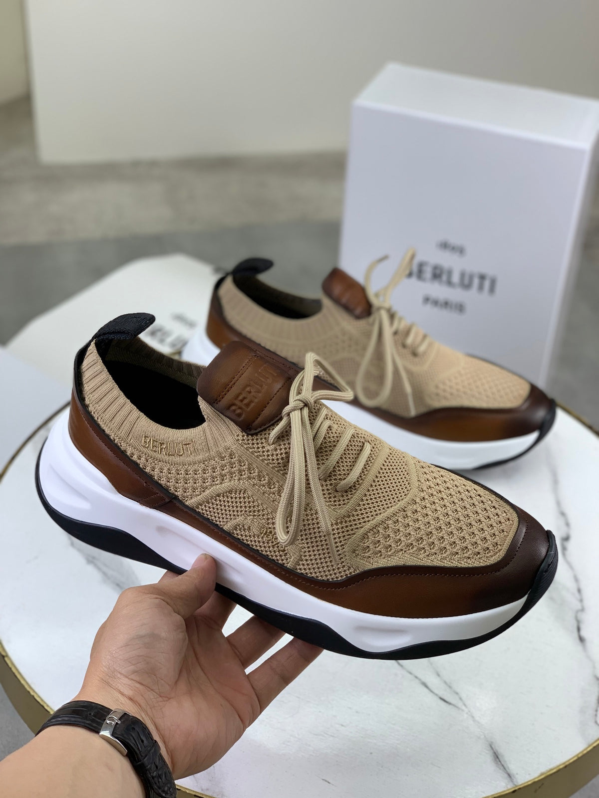 Berluti Men's Edge-Last Leather Casual Shoes