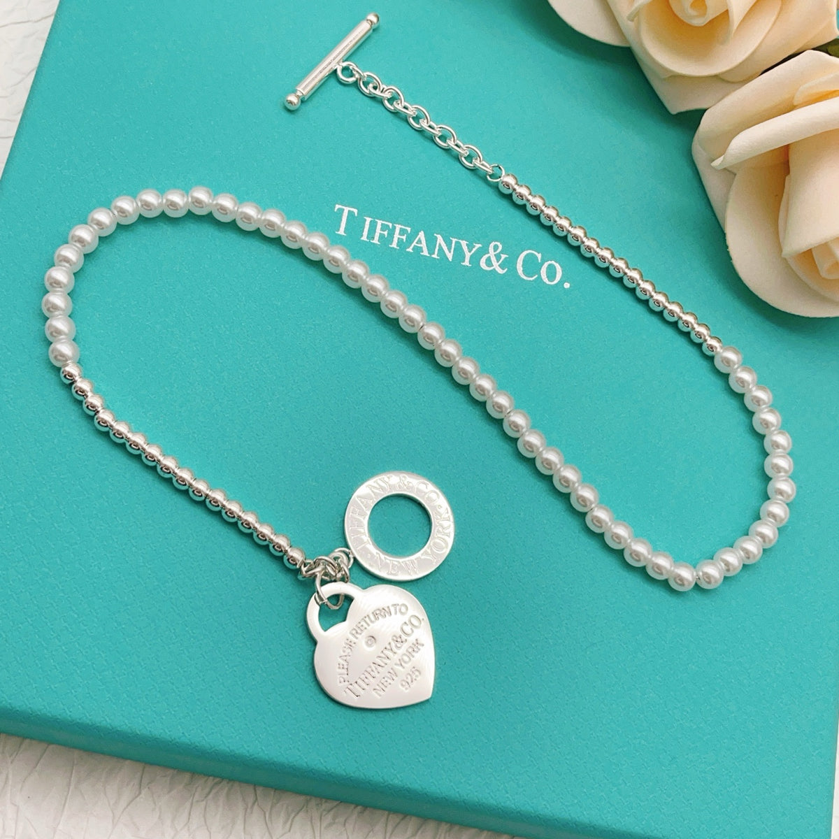 silver brass heart Necklace for women - alternate angle view 4