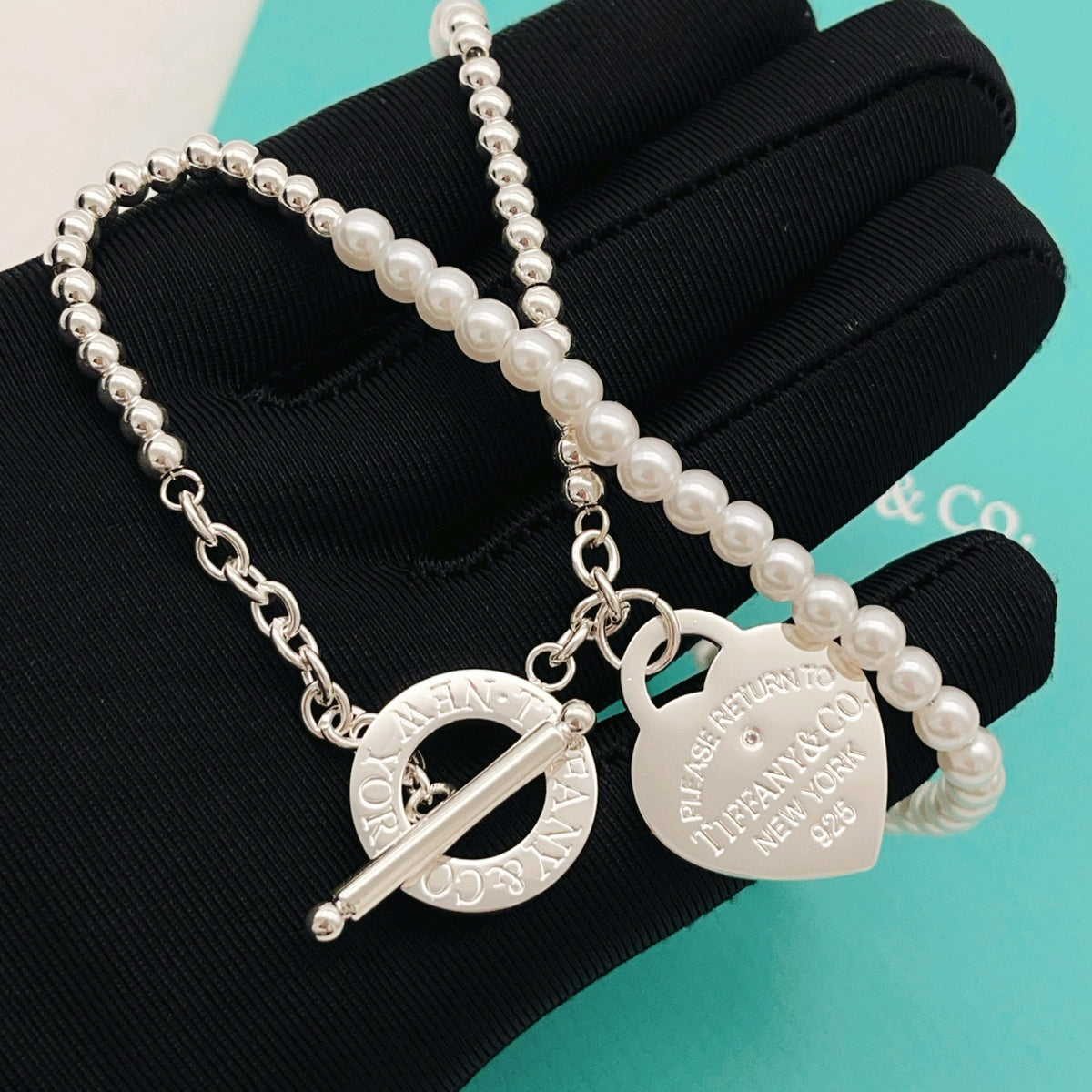 silver brass heart Necklace for women - alternate angle view 5