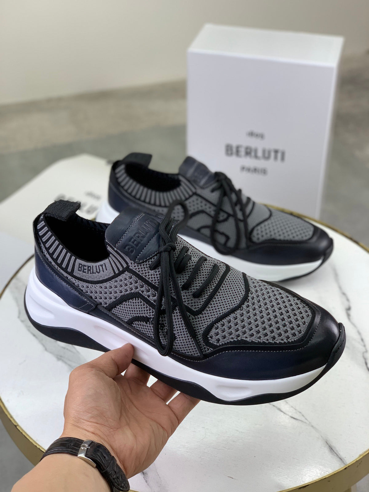 Berluti Men's Edge-Last Leather Casual Shoes