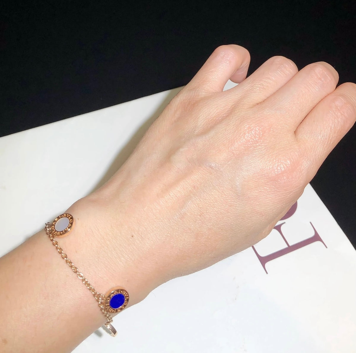 rose gold brass rose Bracelet for women - alternate angle view 7