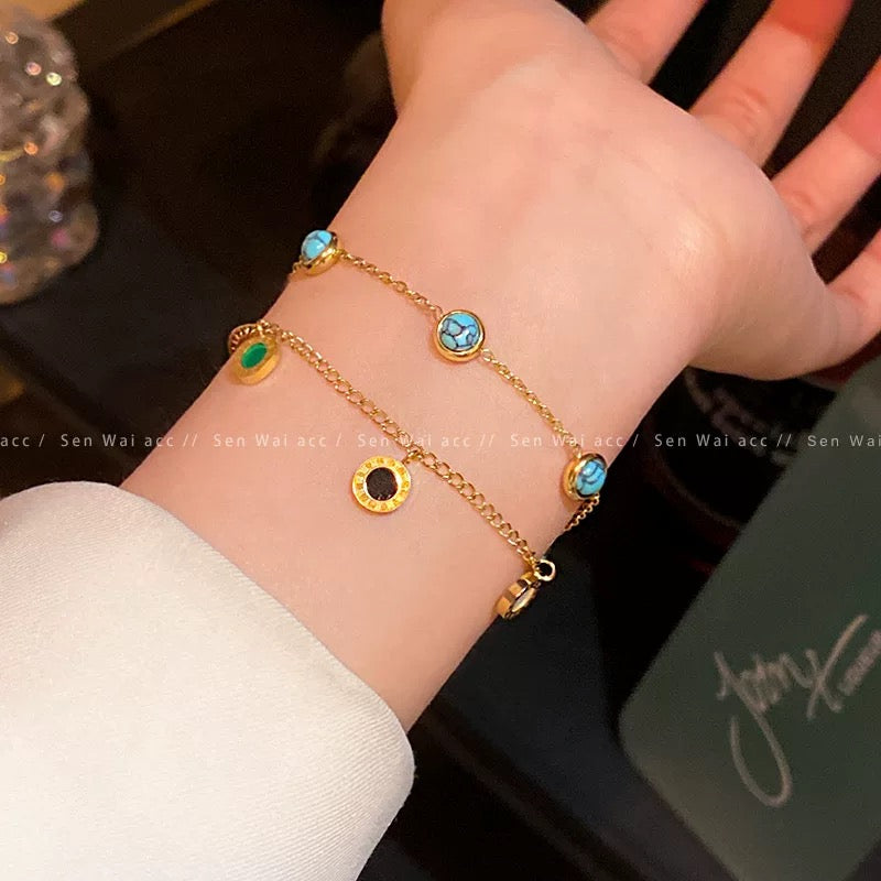 rose gold brass rose Bracelet for women - alternate angle view 8