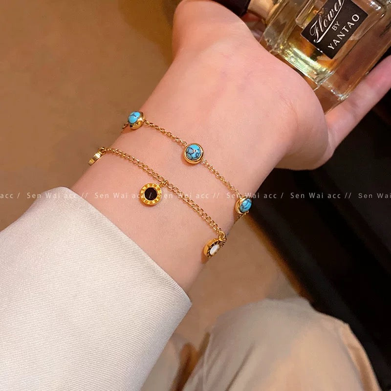 rose gold brass rose Bracelet for women - alternate angle view 9