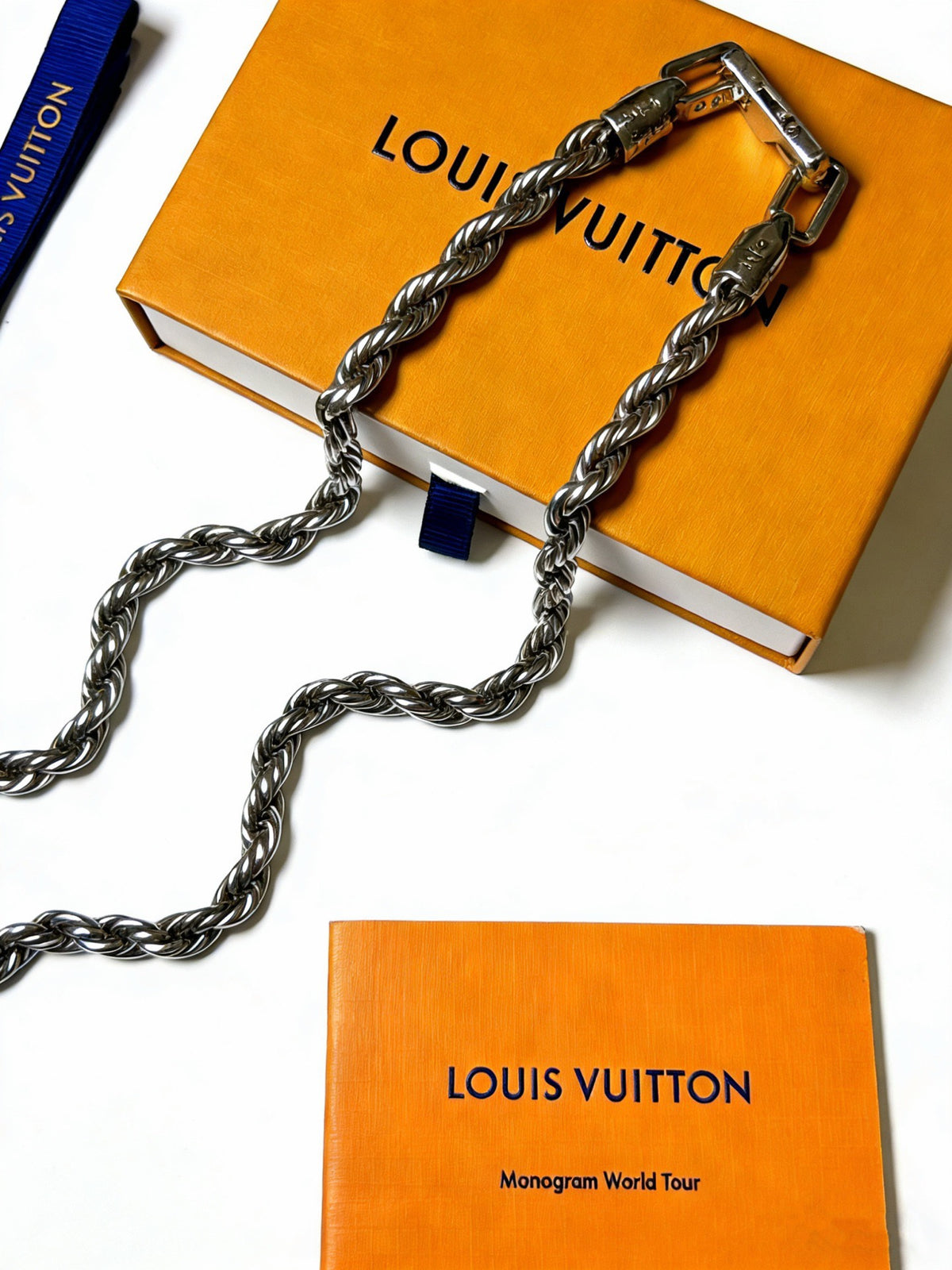 antique chain Necklace for men - alternate angle view 4
