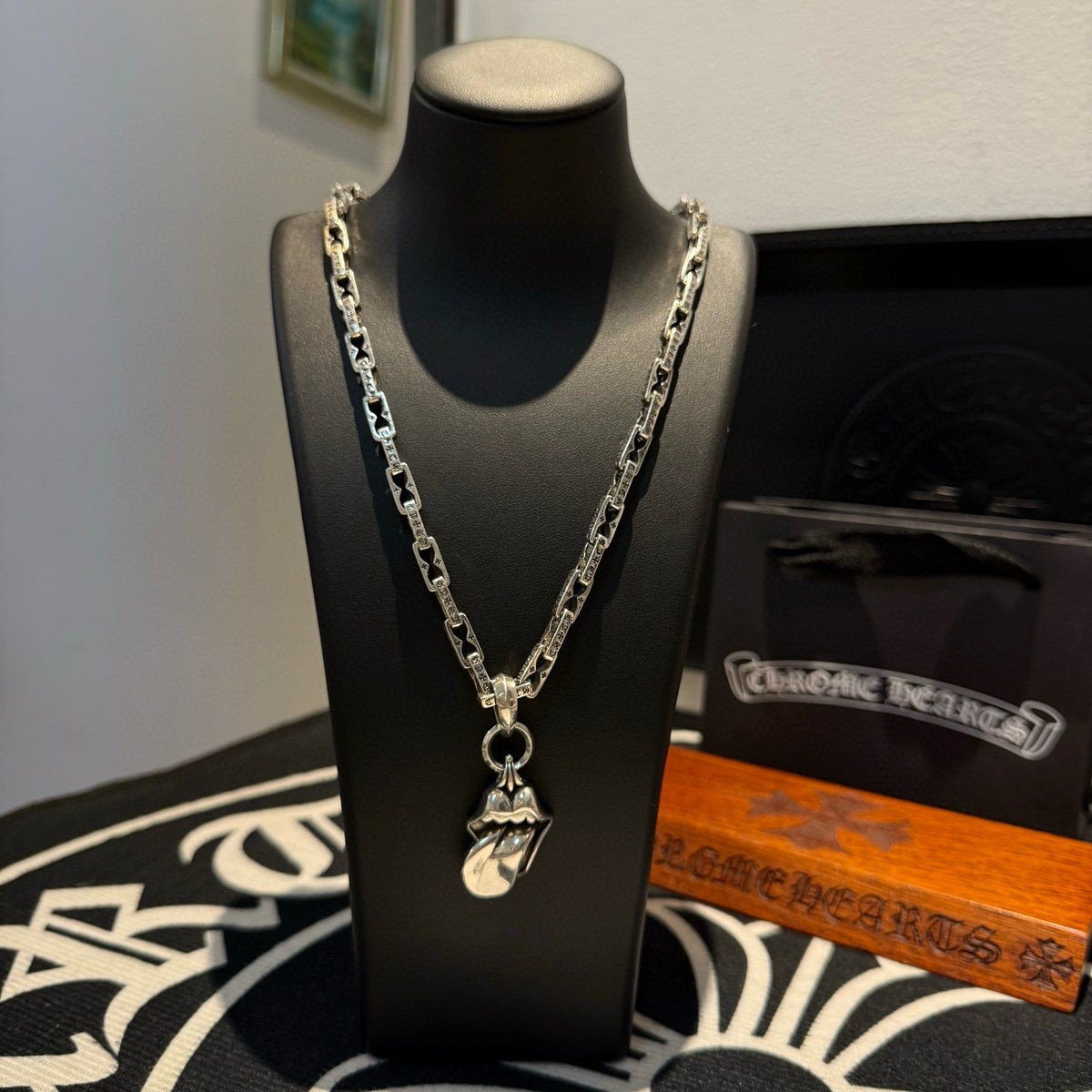 antique cross Pendant for men - alternate angle view 9