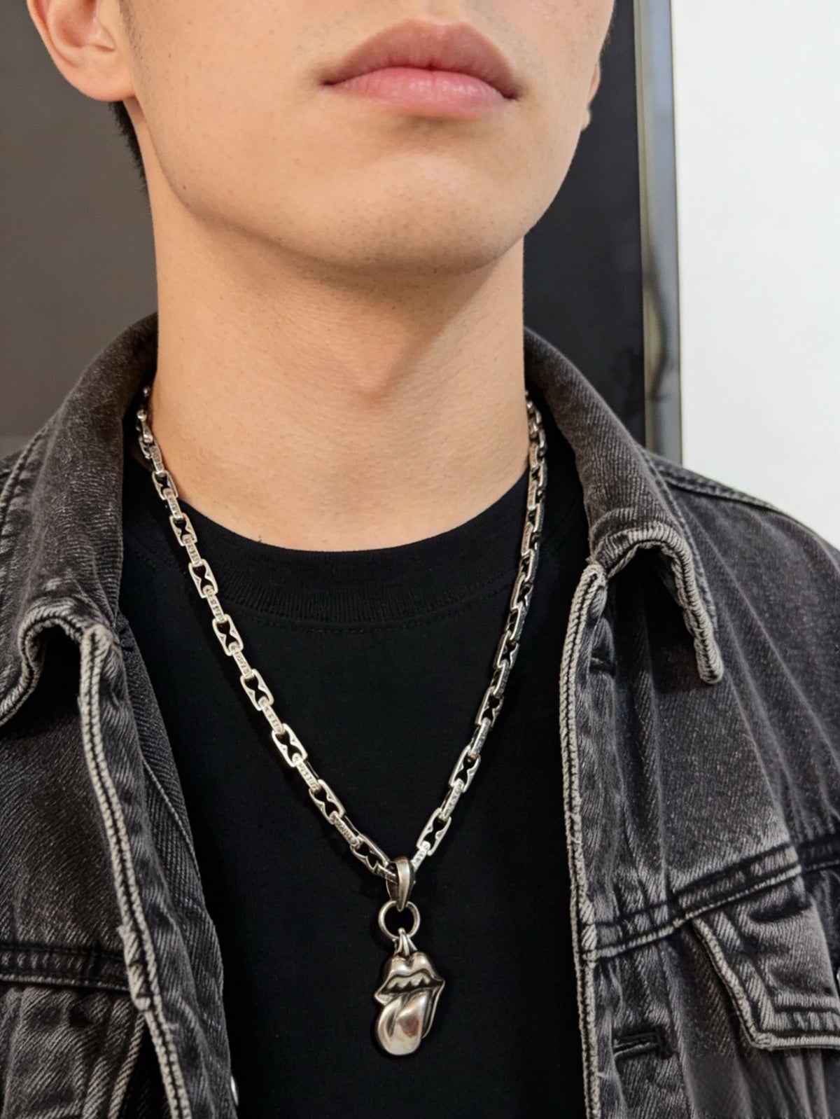 antique cross Pendant for men - alternate angle view 2