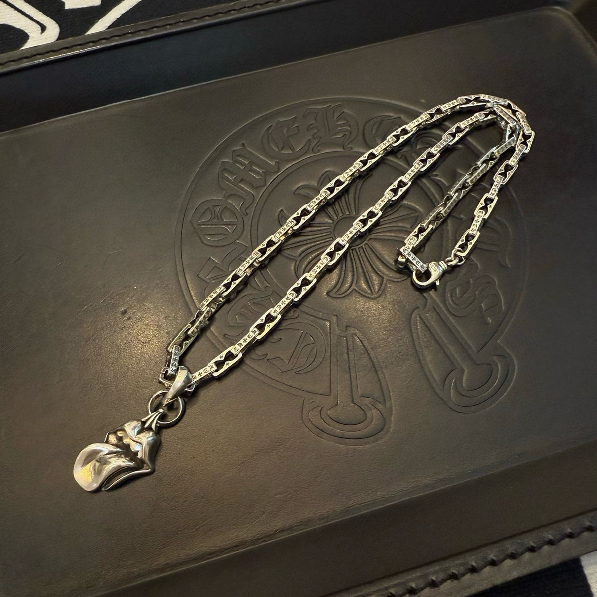 antique cross Pendant for men - alternate angle view 8