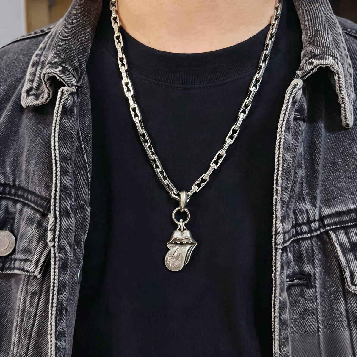 antique cross Pendant for men - product detail view