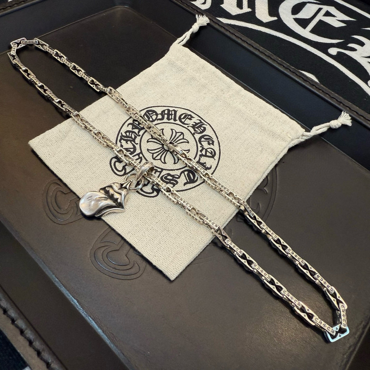 antique cross Pendant for men - alternate angle view 4