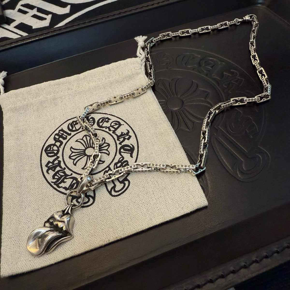 antique cross Pendant for men - alternate angle view 6