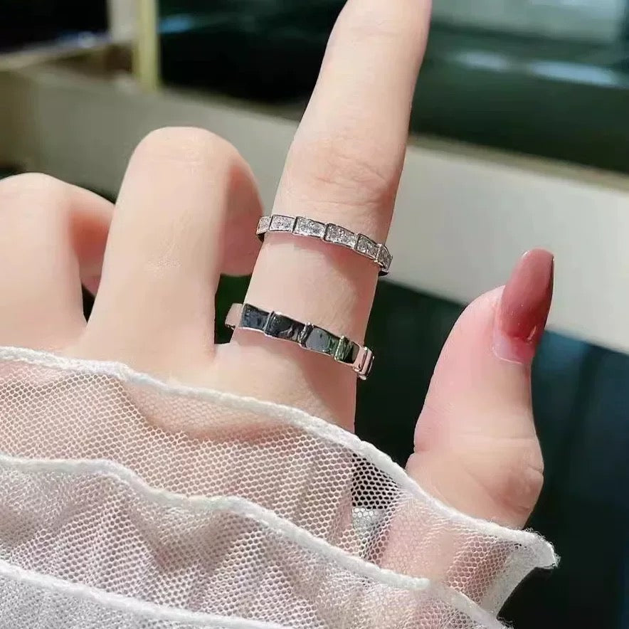rose gold brass rose Ring for women - alternate angle view 3