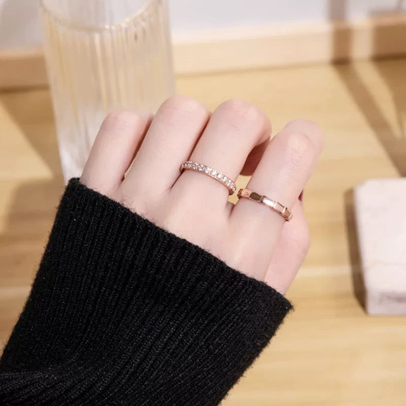 rose gold brass rose Ring for women - alternate angle view 9