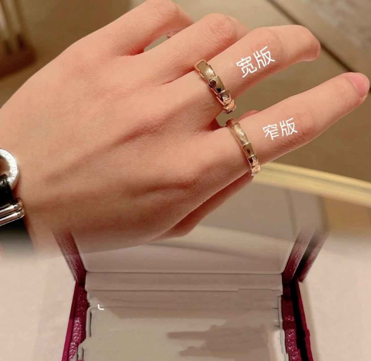 rose gold brass rose Ring for women - alternate angle view 10