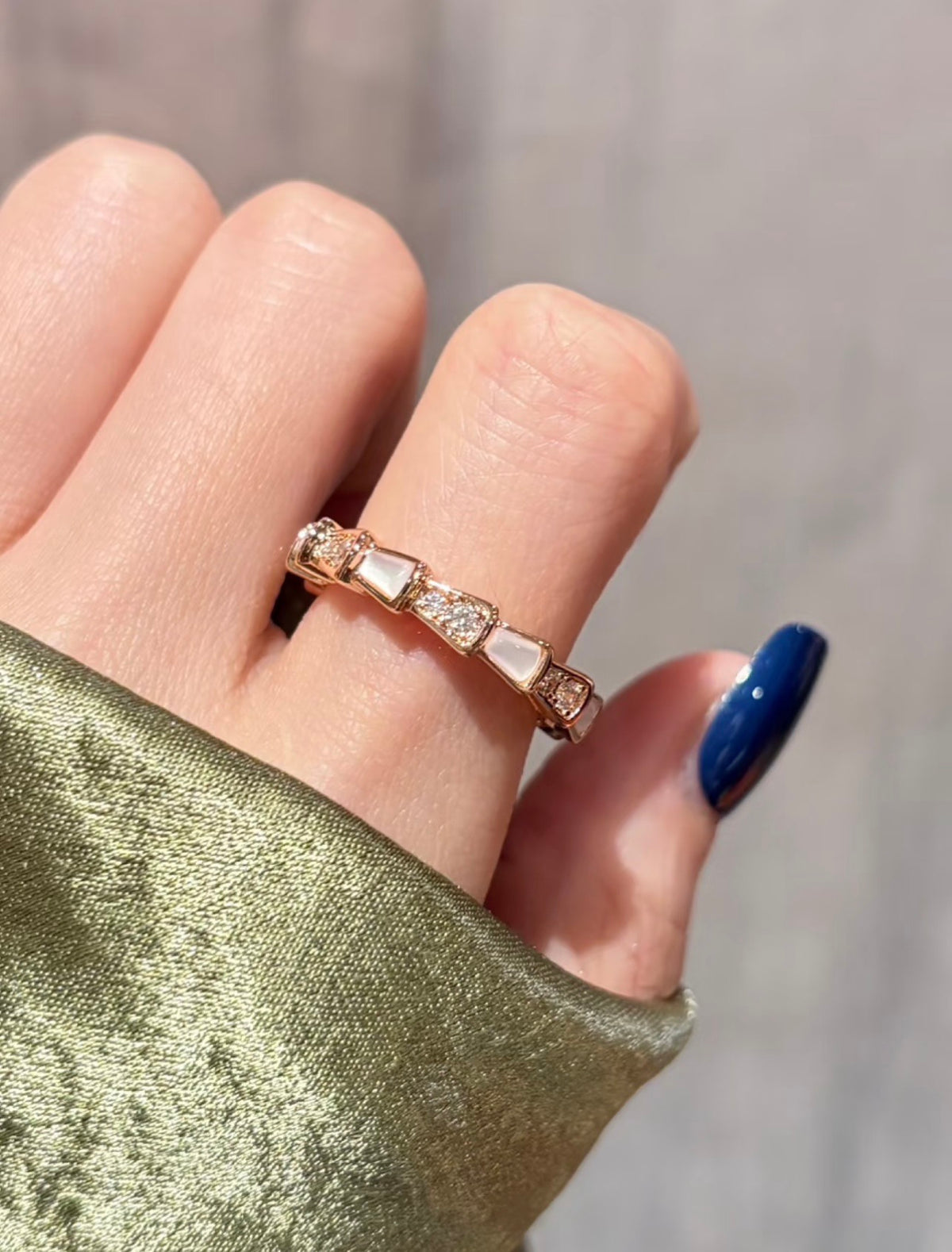 rose gold brass rose Ring for women - alternate angle view 11