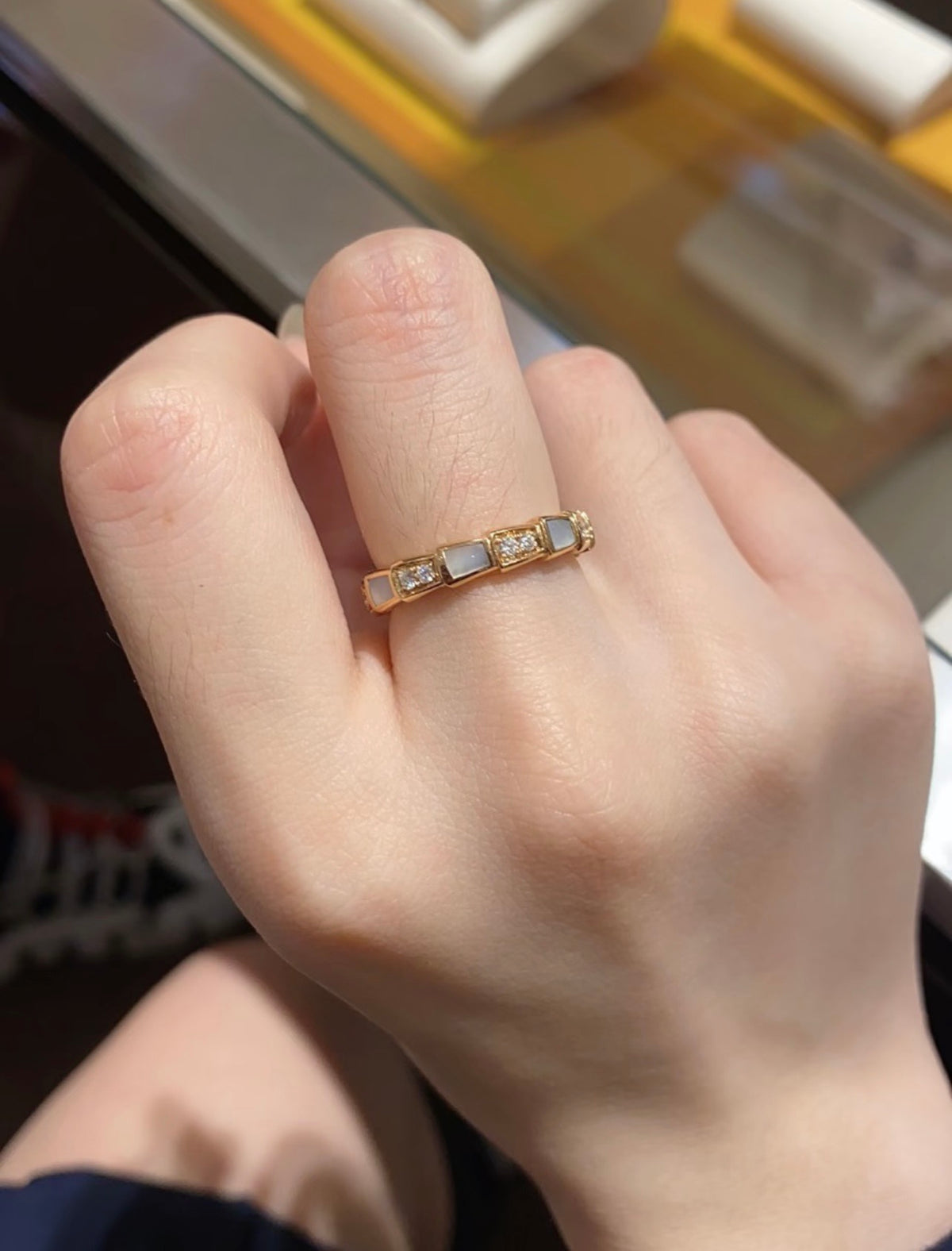 rose gold brass rose Ring for women - alternate angle view 12