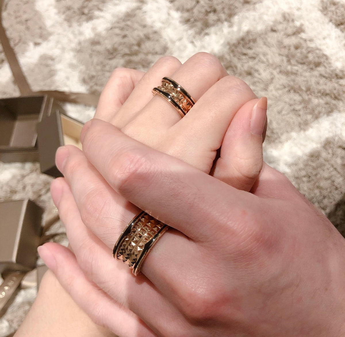 rose gold brass rose Ring for women - alternate angle view 10