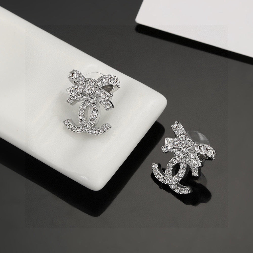silver 925 sterling silver butterfly Stud Earrings for women - alternate angle view 4