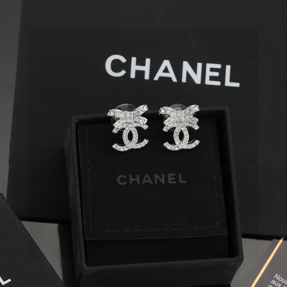 silver 925 sterling silver butterfly Stud Earrings for women - product detail view