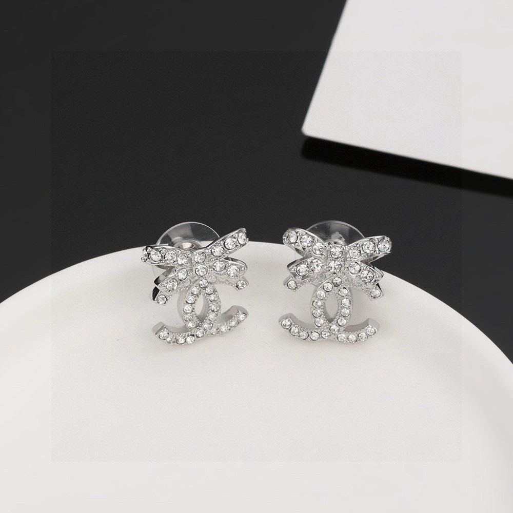 silver 925 sterling silver butterfly Stud Earrings for women - alternate angle view 8